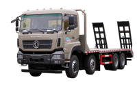 Weichai 375/Yuchai 420/Cummins 500 horsepower 8×4 flatbed transport truck manufacturers_15/20/25/30/35/40/50/60 ໂຕນ ສີ່ເພົາ ຜັກ, ໝາກໄມ້, ງົວ, ແກະ ແລະ ໝູ ປັບແຕ່ງ_ລົດບັນທຸກດ້ານໜ້າ ແລະ ແປດຫຼັງ DF excavator plate