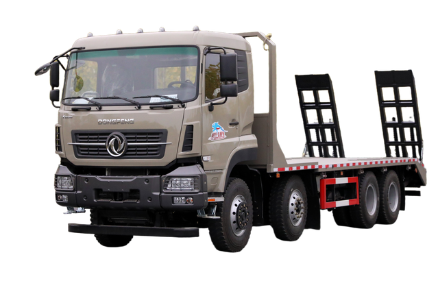 Weichai 375/Yuchai 420/Cummins 500 horsepower 8×4 flatbed transport truck manufacturers_15/20/25/30/35/40/50/60 ໂຕນ ສີ່ເພົາ ຜັກ, ໝາກໄມ້, ງົວ, ແກະ ແລະ ໝູ ປັບແຕ່ງ_ລົດບັນທຸກດ້ານໜ້າ ແລະ ແປດຫຼັງ DF excavator plate