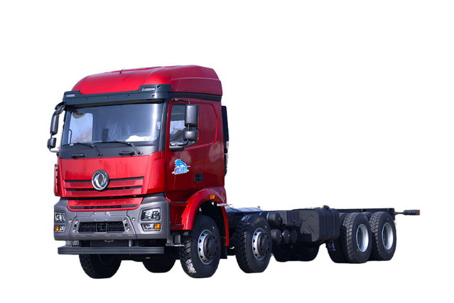 500 horsepower 8×4 warehouse gate transport truck chassis producer_9.6m flower fence four bridge warehouse fence high rail truck customization_four front and eight rear DF grille trucks 20/25/30/35/40 tons quotation