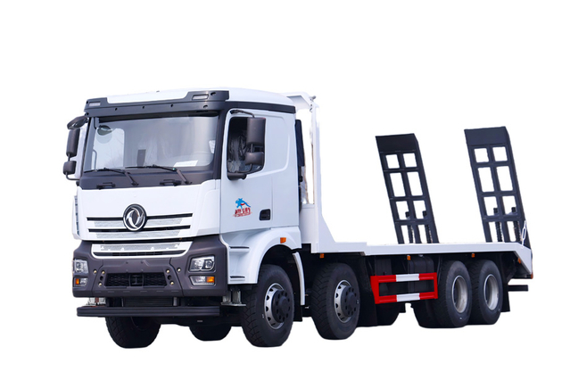 500 horsepower 8×4 flatbed excavator transport truck manufacturers_15/20/25/30/35/40/50/60 ton four-bridge road rescue truck customization_Four front and eight rear DF ວົງຢືມລົດກູ້ໄພ